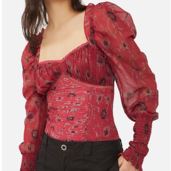 Free People Tops - Free People Floral Bodysuit